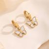 Jewelry Set for Women Stainless Steel 18k Gold Shell Butterfly Heart V-shape Pendant Necklace Rings Earring Bracelet Set