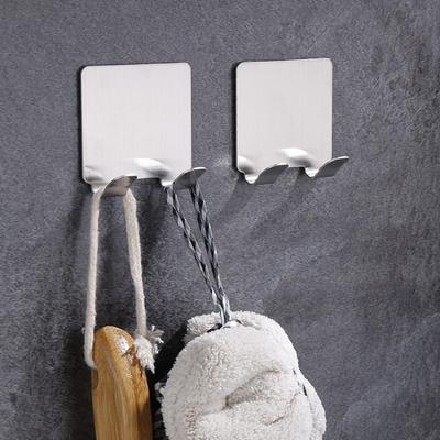 4 Stück Edelstahl Stanzen Küche Badezimmer Multifunktional Küche Wohnzimmer Haken