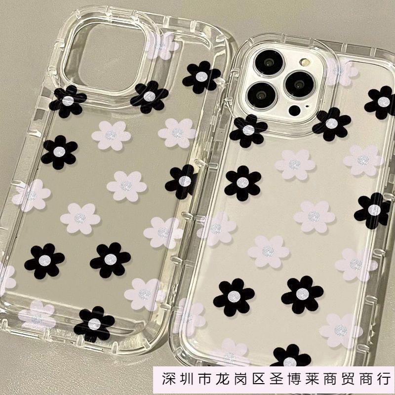 Fresh Flower Apple 15 Mobile Phone Case Iphone14promax Transparent Soft Rubber 13/12/11 All-inclusive Anti-drop XR