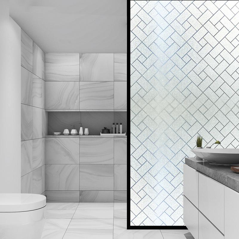 Matte Window Film Decorative Glass Film Anti UV Window Privacy Film Frosted Non Adhesive Cover Stained Sticker for Home Office