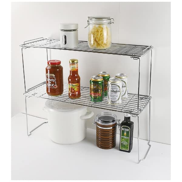 Pearl Metal Stackable Shelf, Long, Folding Legs, Storage Select HB-6068