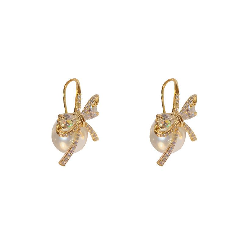 Fashionable Minimalist Bow Earrings 1 pair