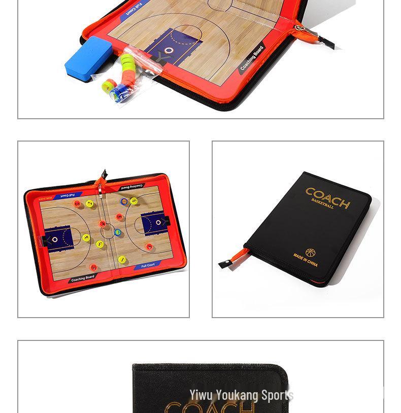 Tactical Magnetic Sports Coaching Board with Zippered Case - Ideal for Soccer and Basketball Diagrams
