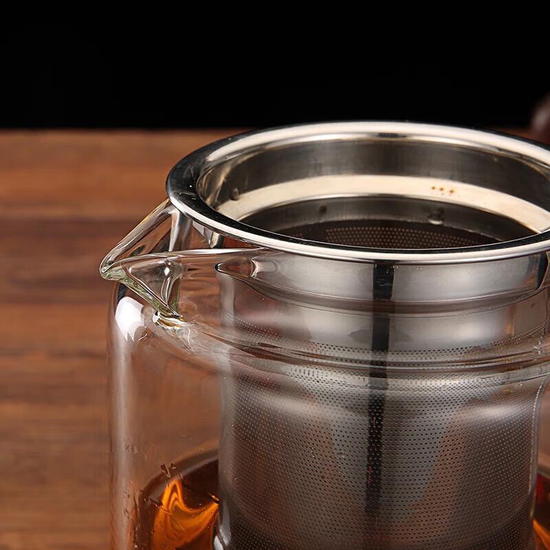 MINGRUN Heat-Resistant Borosilicate Glass Tea Pot