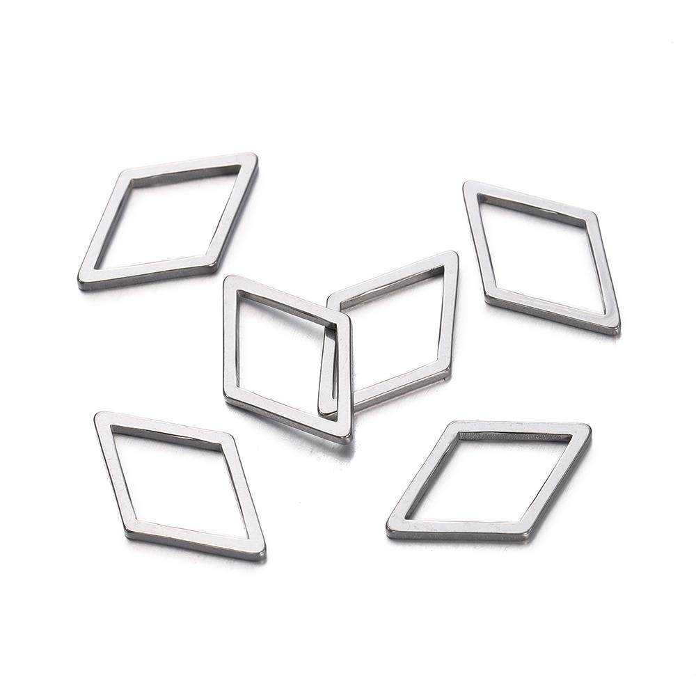 10pcs Stainless Steel Geometric Star Cross Round Frame Earrings Charms Connectors for Necklaces Earrings Jewelry Making Supplies