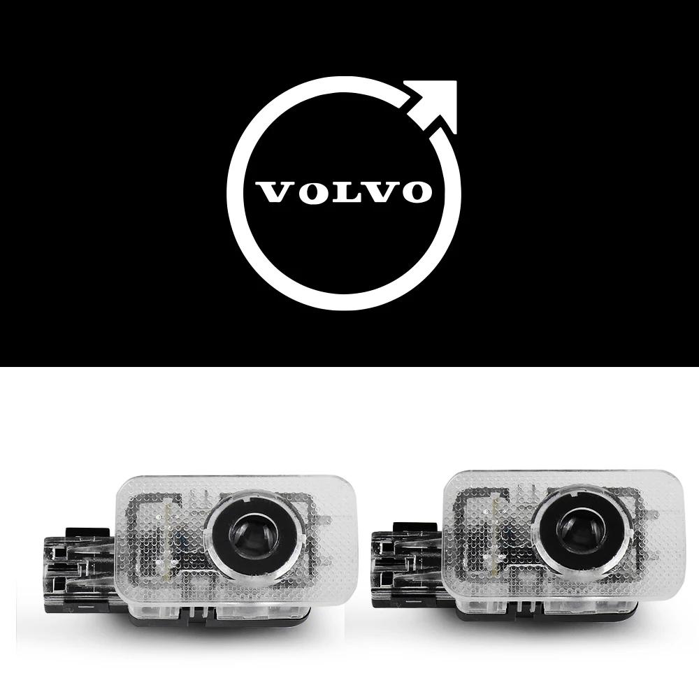 2PCS Car LED Door Welcome Light Logo Projector Light Accessories for VOLVO S60L V40 V40CC XC60 XC90 V60 2014-2019 S80L 2012-2016