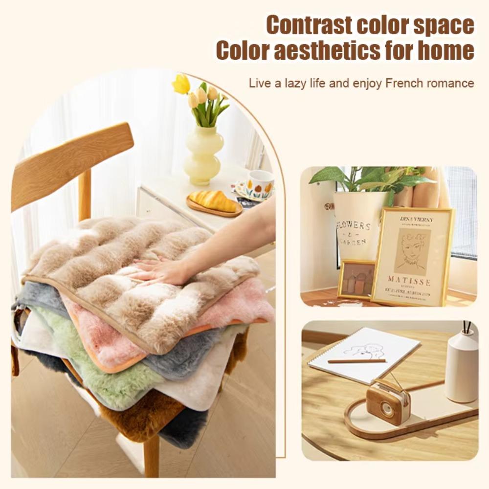 Non Slip Plush Chair Seat Thickened Chair Seat Pads Office Seat Cushion  Home