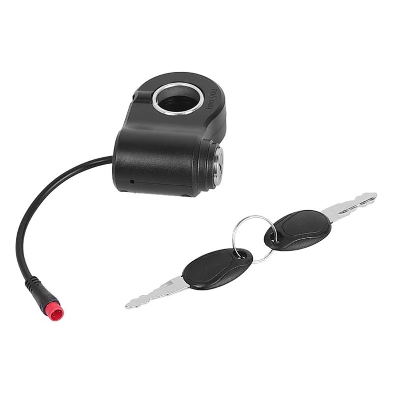 2Pin Ignition Lock With Two Key For Kukirin Electric Scooter ABS Metal Throttle Accelerator Switches Easy Installation