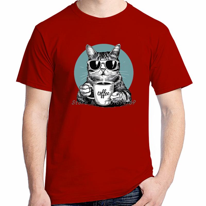 Funny Cat Shirts Graphic Tee Summer Tops Tshirt New Arrival Goods High Quality New Shirts And Tshirts Unisexs Cotton Tshirt