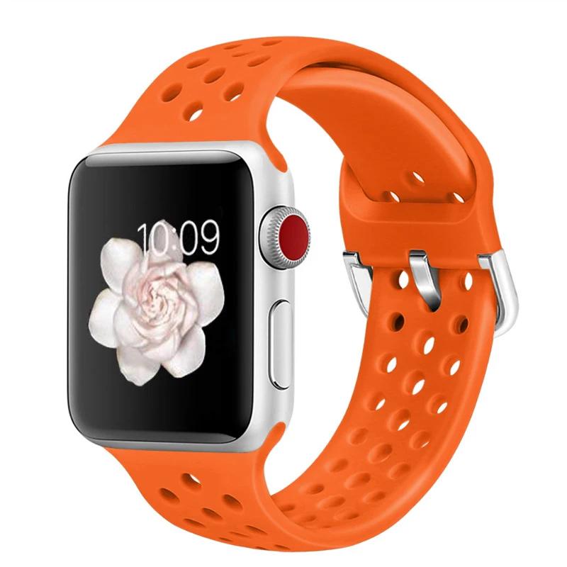 Cinturino in Silicone per Apple Watch Band 45mm 44mm 41mm 42mm 46mm Ultra 2 49mm Sportivo Traspirante Cinturino iWatch 10 9 8 7 6 5 4 SE Correa
