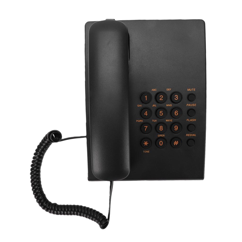 Landline Corded Phone Wall Mount Desk Phone Speakerphone Redial Flash Disconnection Telephone for Hotel Offices