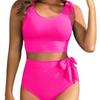 Women Push Up Bikini Set Two Pieces High Waist Tummy Control Swimsuits Bathing Suits Beachwear Water Sports Wear