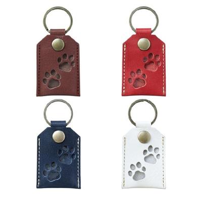Pet Hair Memorial Keychain Pet Claws Pendant Leather Keychain Keyring Accessories Bag Charm for Pet Lovers