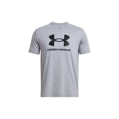 T-shirt de Manga Curta com Gola Redonda e Estampa de Logotipo Letter Sportstyle Masculina Tops Prateado 1382911-035