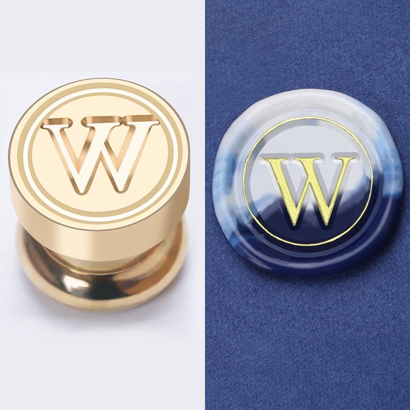 Mini Bamboo-Handled Stamp: 1.5cm Copper Head In Regular Script with Sealing Wax