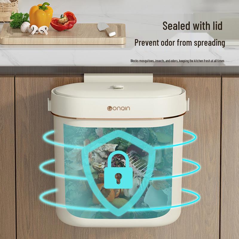 Wall-Mounted Trash Can with Lid for Bathroom, Kitchen, and Crevice Spaces - High-End Storage Solution