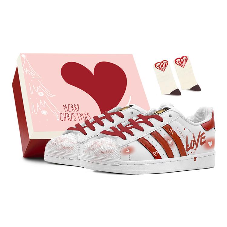 adidas Originals Superstar White Valentine, Sweet Heart Antislip Slijtvast EG4958(Team88-S-BOX)