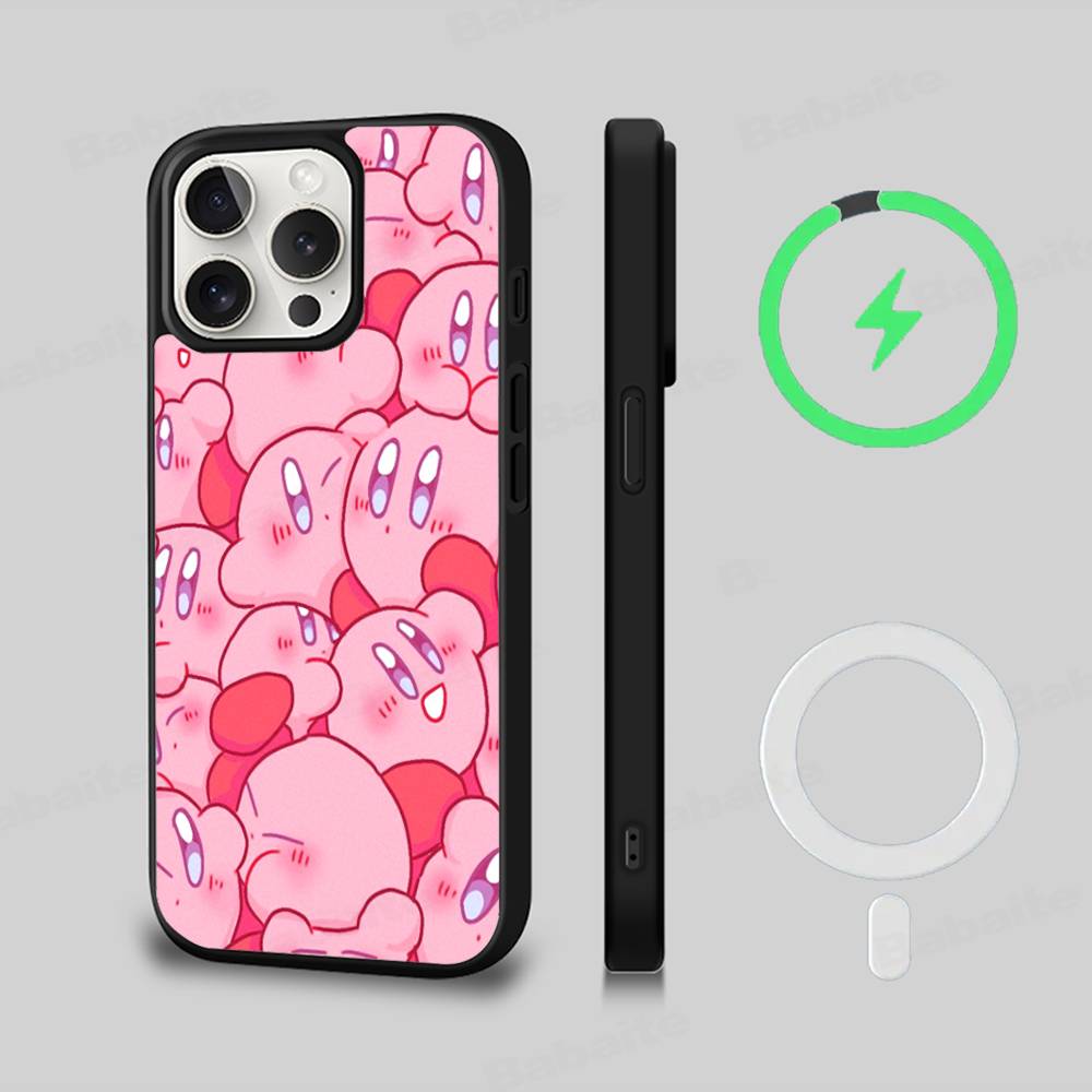 Stars K-Kirby Clear For Magsafe Magnetic Wireless Phone Case For IPhone 11 12 13 14 15 16 17 Pro Max Plus Cover