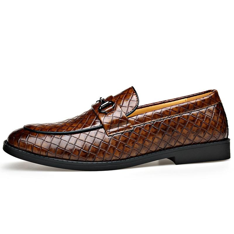 Fashion Spring Autumn New Alligator Print Luxury Shoes for Men Big Size Double Buckle Loafers Male British Style Business Dress Shoe Man