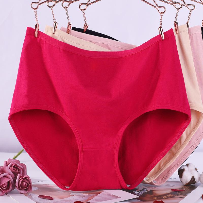 3622 Plus Size Cotton Mid-Waist Women's Underwear Shorts for Moms