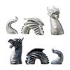 Gothic Dragon Garden Statue 3-Section Dragon Figurine Weatherproof Outdoor Art Dragon Sculpture for Home Patio Yard Lawn Courtyard Decoration