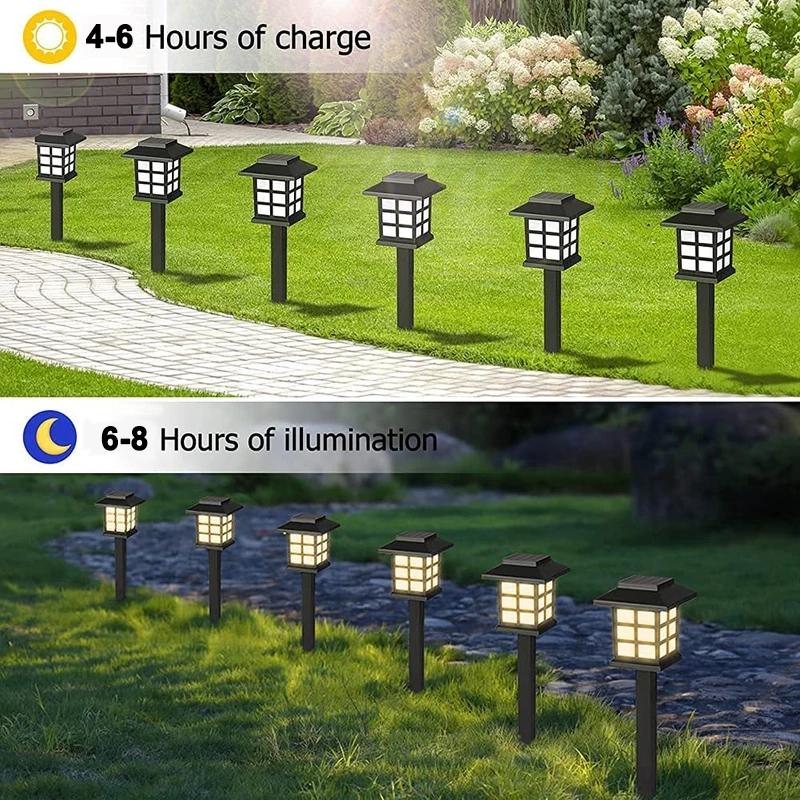2/4/6Pcs Solar LED Pathway Lights Outdoor Waterproof Walkway Garden Decor Street Lamp for Landscape Yard Patio Driveway