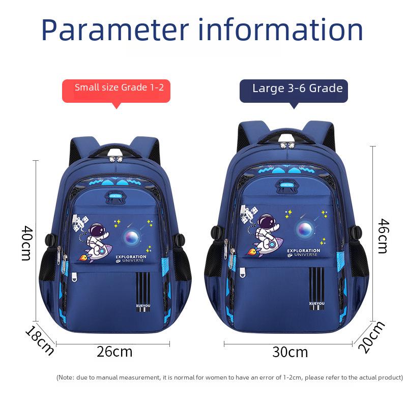 Space Astronaut Kids School Backpack: Lightweight, Spine-Supporting, Large Capacity, Waterproof, Child-Friendly Design.