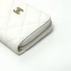 CHANEL AP0216 Matelasse Mark Classic zip coin purse Caviar Leather White Unused