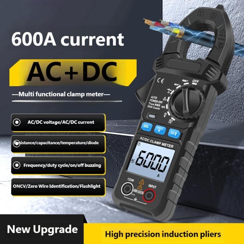 Digital Clamp Multimeter Effective Value 6000 Counts Contact Less potential Indicator With brightened Display