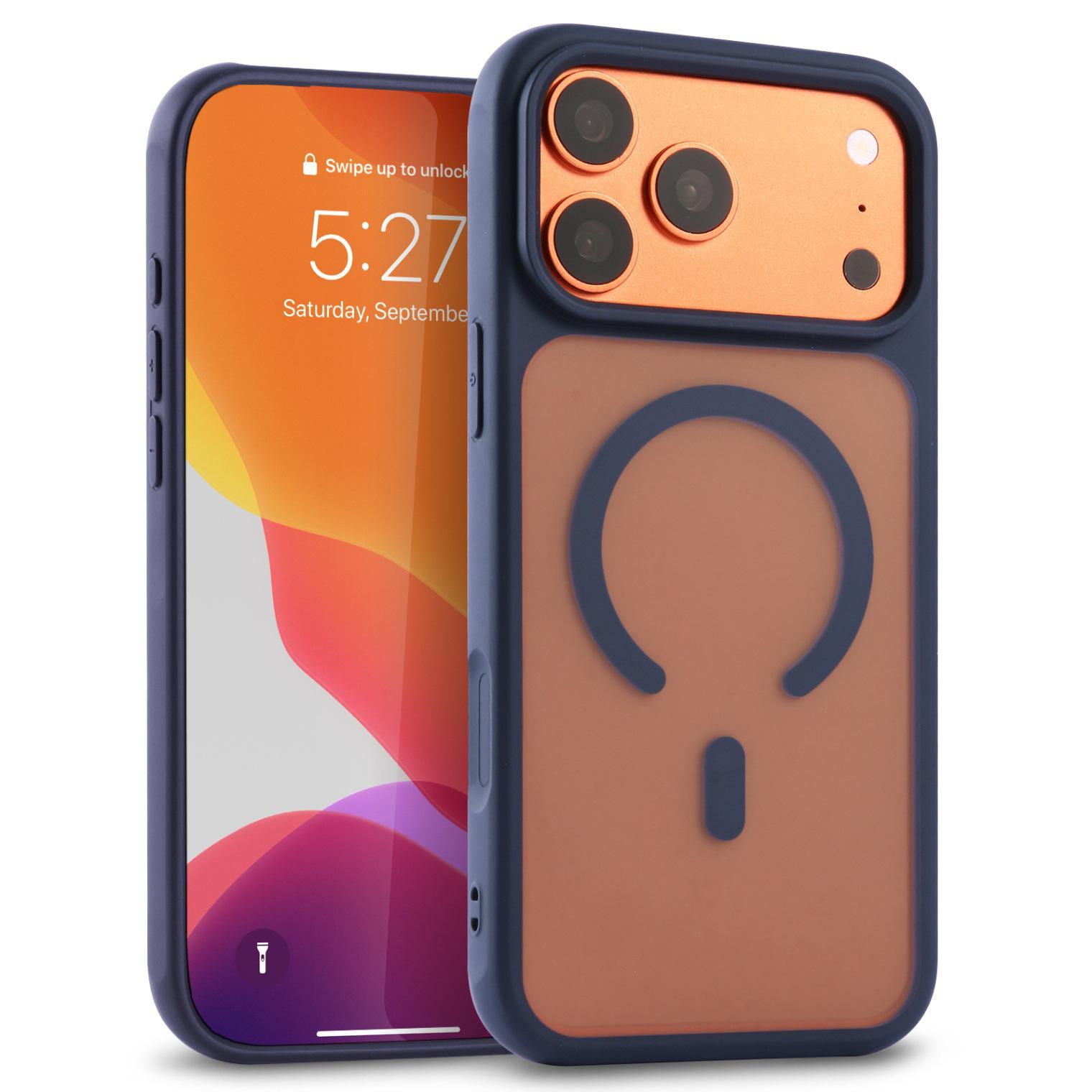 

iPhone 17 Pro Max Matte Magnetic Absorption Case, Anti-fall Hard Full Coverage, Skin-feel Protection iPhone 15 Pro Max