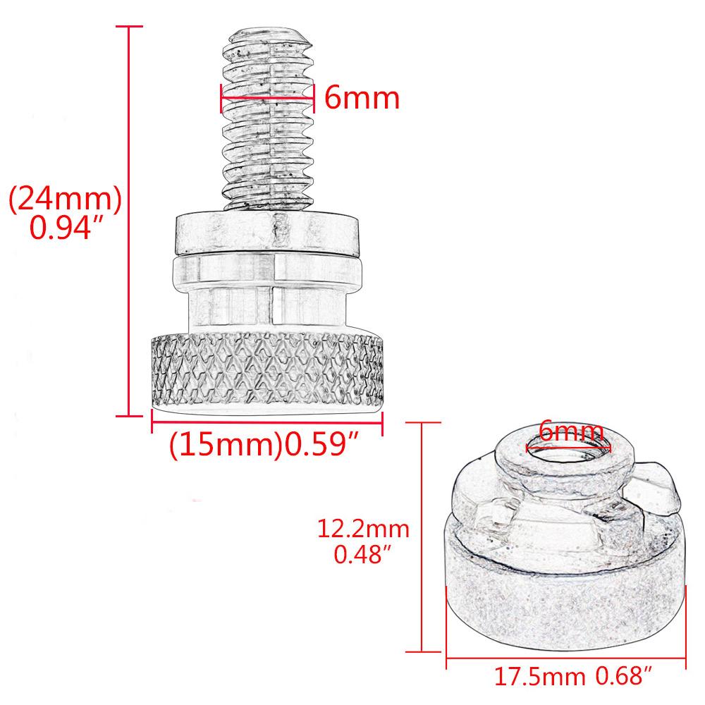 Motorcycle Mini Rear Fender Seat Screw Bolt Nut License Plate Hardware For Harley 96-Up XL Dyna Touring CVO Softail Universal