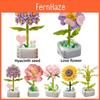 Creative Plant Flower Building Blocks For Children Diy Puzzle Toy Gift For Valentine's Day Sunflower Style