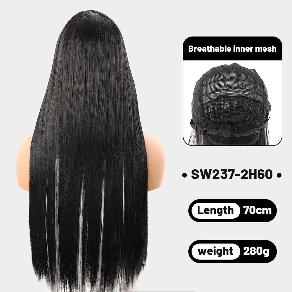 Blonde Wig for Women Synthetic Long Straight Hair Middle Part Mixed Blonde Synthetic Hair Full Wig for Daily Use