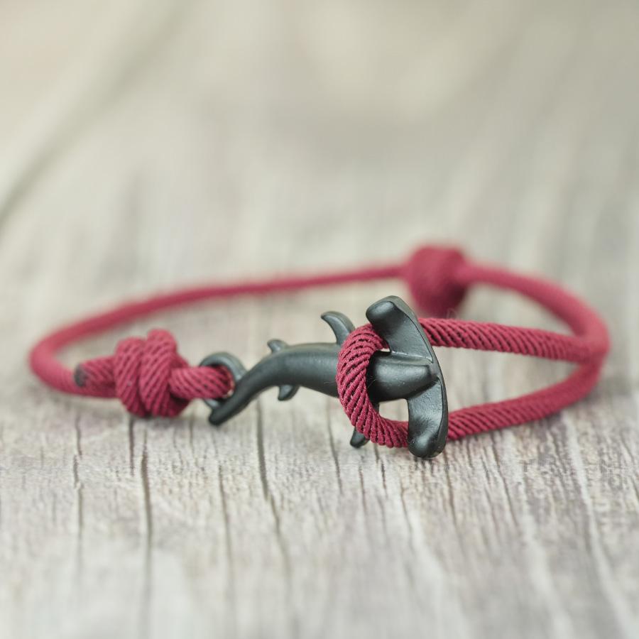New Marine Animal Lovers Shark Bracelet For Men Sliding Adjustable 7 Colors Grade A 3mm Thin String Braslet Pulseria Hombre