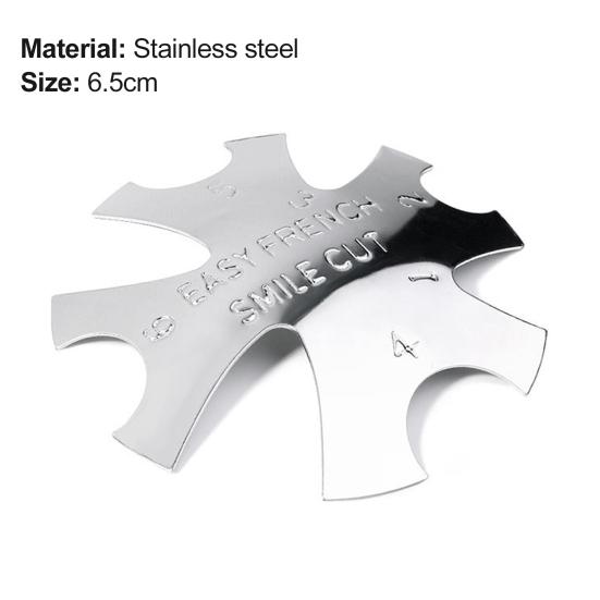 Stainless Steel Nail Cutter Plate French Style Nail Polishing Reusable Manicure Edge Trimmer for Female