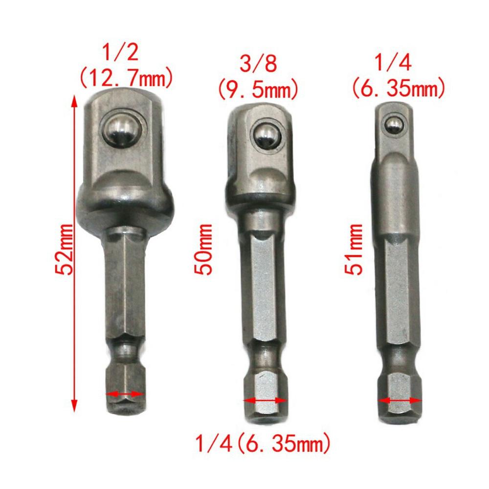 Socket Adapter, 8 Pack Hex Grip To   Head Drill Socket Adapter Drill Bit Socket Adapter Set