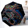 1pc Axolotl Mandala Automatic Open/close Umbrella, 8-Rib Sturdy Structure, Portable Travel Umbrella, Parties, Everyday Use, Outdoor Accessor