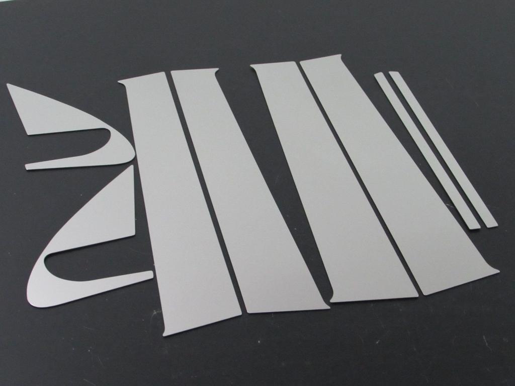 BRIGHTZ March K13 Ultra Mirror Plated Pillar Panel Covers for Toyota without Visors 4743 (8-Piece Set) [PIL-SIL-346]