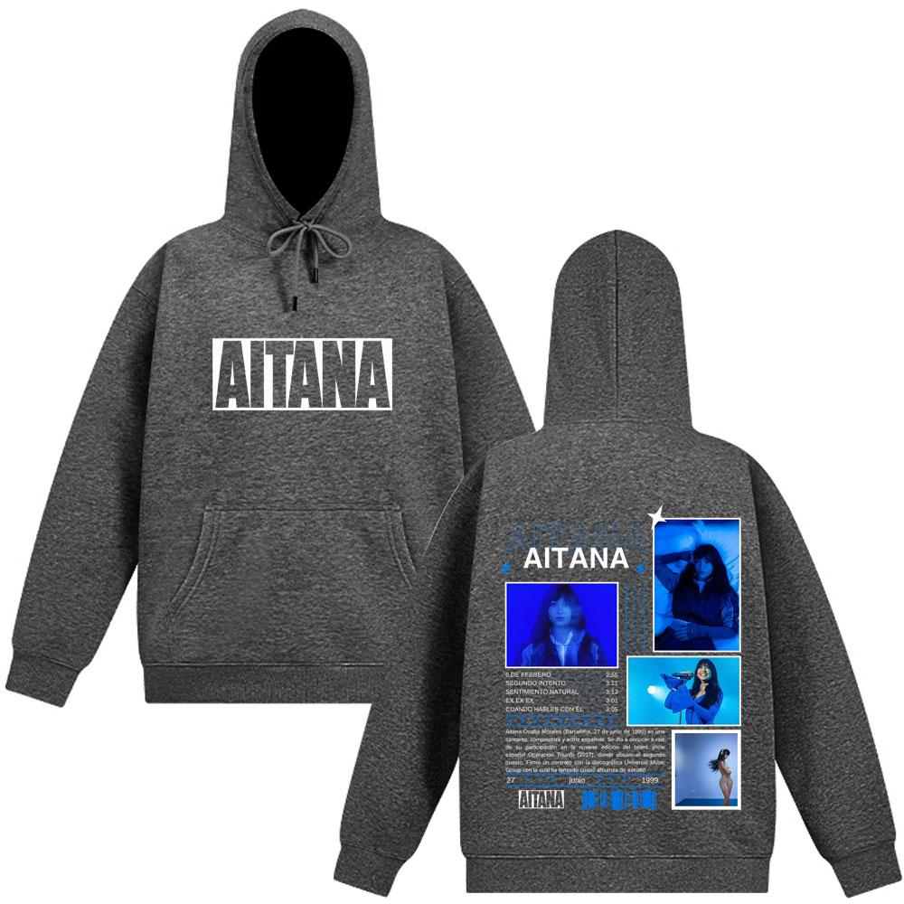 Aitanaa Cuarto Azul Album Vintage Tracksuit Men Women Fashion Long-sleeved Pullover Loose Casual Aesthetic Oversized Sweatshirt