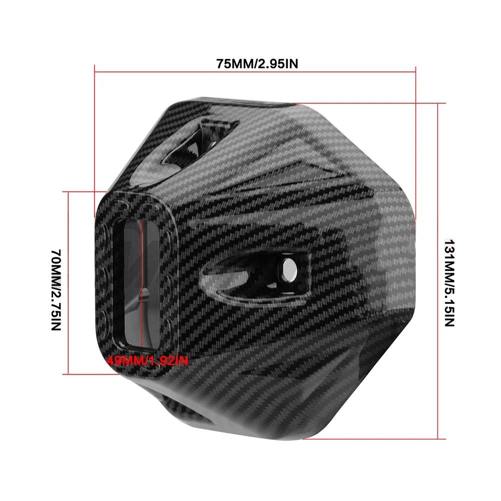 For Honda Click 125 150 Motorcycle Muffler Tip Cover Glossy Carbon Fiber Black Exhaust Pipe Tip Cover Garnish Accessories