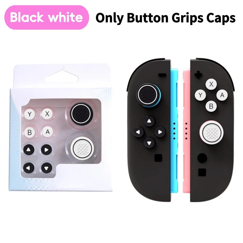 Silicone Soft D-pad Cross Button ABXY Key Sticker Skin Case For Nintendo Switch 2 Joy-Con Thumb Stick Grip Cap Cover For NS 2