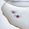 Silver Earrings with Natural Ruby 4.846ct, Cubic Zirconia (2165231)