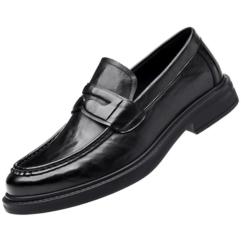 Fashion British Style Men Casual Leather Flat Designer Loafers Outdoor Antiskid Soft Bottom Mocasines Hombre Business Shoe  Walking Shoe