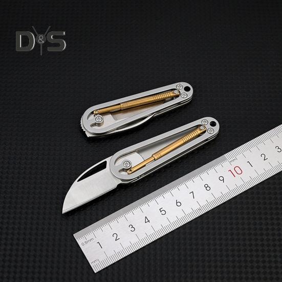 Stainless Steel Folding Cutter Heavy Duty Sharp Blade Pocket Size Cutter Packaging Mailing Box Opening Mini Portable Collapsible Cutting Tools