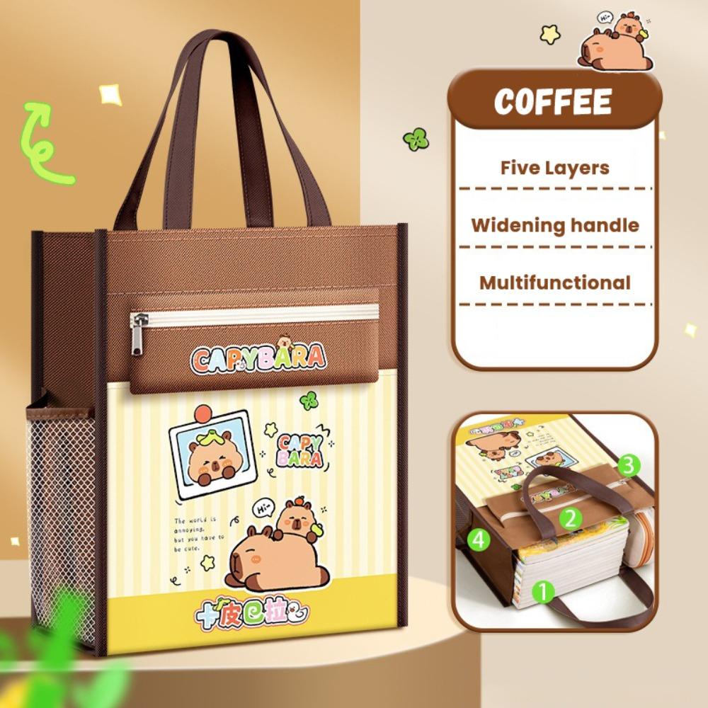 

Пятислойная сумка-туториал Большой вместимости Художественная сумка для хранения Высококачественная сумка для файлов формата А4 Школа Офис 08