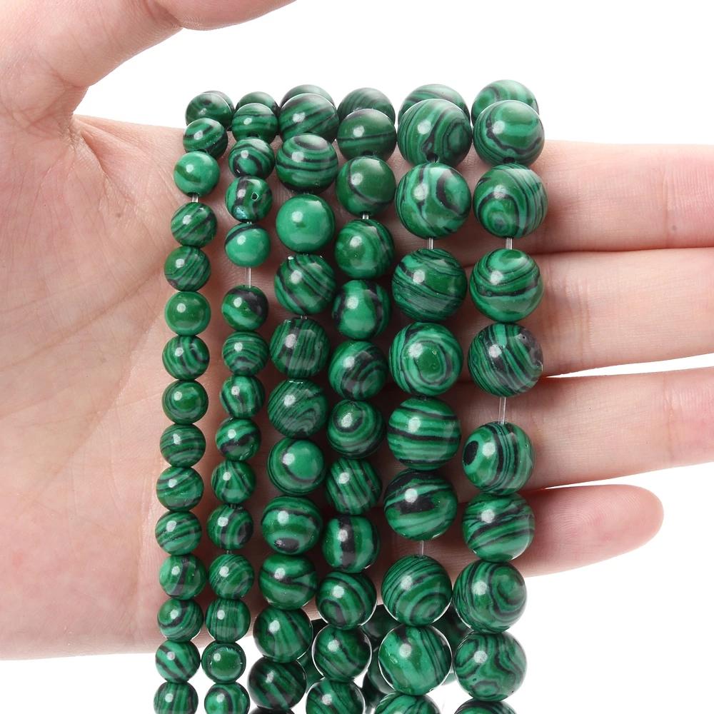 Natural Round Stone 4 6 8 10 12mm Tiger Eye Crystals Lava Turquoises Jades Loose Bead for Jewelry Making DIY Bracelet Needlework