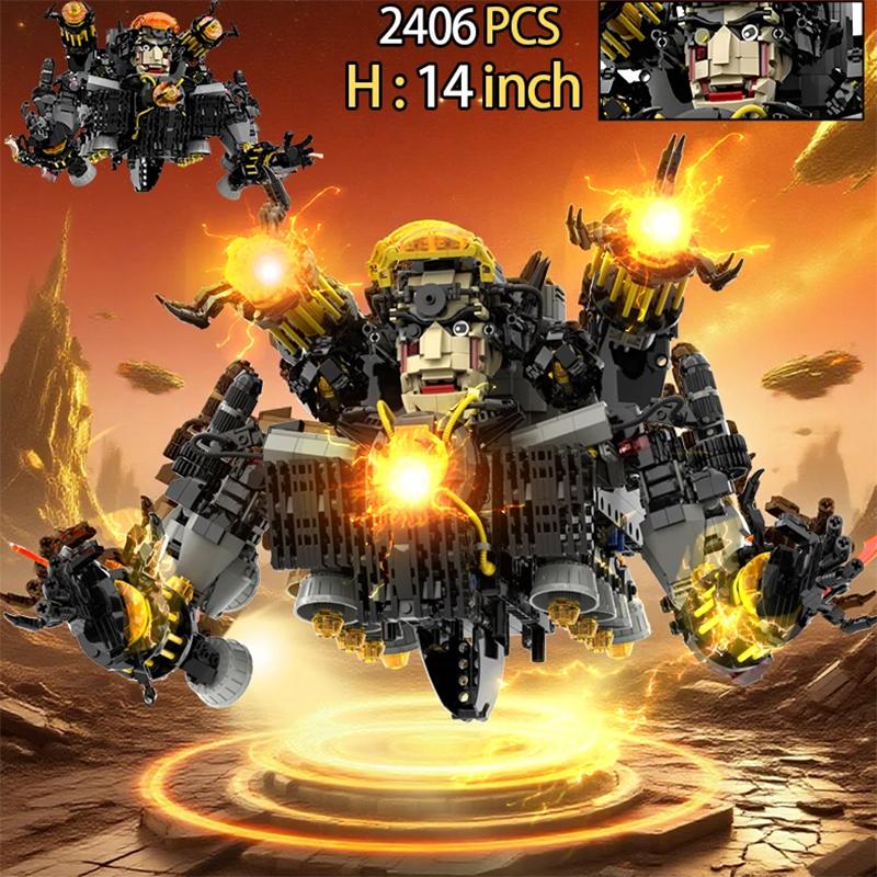 

Набор строительных блоков Skibidi Toilet Titan Speakerman, TV Man, Cameraman - 445 деталей Коллекционные игрушки-конструкторы с персонажами для детей