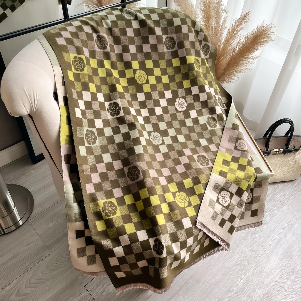 Latest Women Fashionable Pashmina Jacquard Versatile Thickened Warm Scarf Shawl, Daily Wear For Air Conditioning Environment
