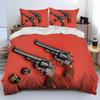 3D Rifle Revolver Cartridge Gun Comforter Bedding Set,Duvet Cover Bed Set Quilt Cover Pillowcase,King Queen Size Bedding Set