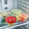 3pcs Elasticated Organic Cotton Beeswaxes Bowl Covers for Bread Proofing Food Freshness Storage Lids Kitchen Accessories